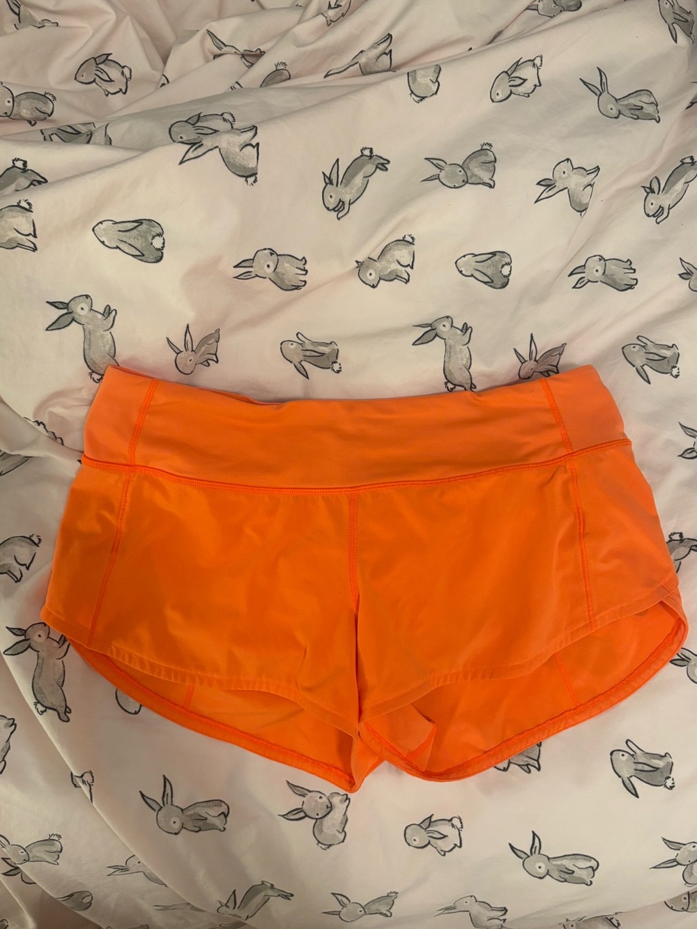 Lululemon Speed Up Bright Orange Athletic Running Shorts